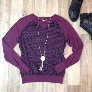 Halogen Geometric Sweater